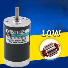 Motor de engrenagem em miniatura dc, motor de alta velocidade 12v 24v, motor magnético permanente de 10w ccw/cw, motor de brinquedo diy com controle de velocidade 2024 - compre barato