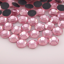 Diamantes de imitación Hotfix de color rosa con brillo intenso, SS6-SS20, todos los colores, adhesivo DMC para la parte trasera de la prenda, 1440 Uds. 2024 - compra barato