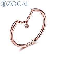 ZOCAI Design Gift Ring Natural 0.006 CT Diamond Ring with 18K Rose Gold (Au750) W06225 2024 - buy cheap