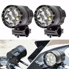 FADUIES 1Pair Motorcycle Headlights 12V 60W U2 LED Motorbike Spotlight Headlamps Moto Spot Head Lights Driving Auxiliary Lamp 2024 - buy cheap