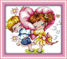 Embrace love cross stitch kit 14ct 11ct count print canvas stitches embroidery DIY handmade needlework plus 2024 - buy cheap