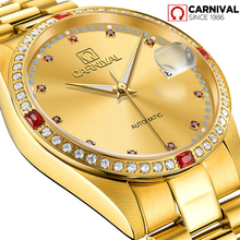Carnival Mens Watches Sport Top Brand Luxury Waterproof Full Steel Watch Men Automatic Mechanical Gold Clock Relogio Masculino 2024 - buy cheap