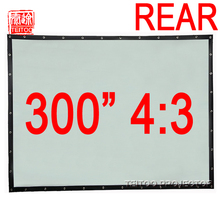 300" 4:3 Large Size Outdoor Back Behind Rear Projection Screen for Any HD Movie Projectors Gray Film Curtains Cheapest Price 2024 - buy cheap