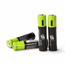 Znter AAA аккумуляторная батарея 400mah Mirco USB 1,5 v перезаряжаемая литий-полимерная батарея с зарядным кабелем 2024 - купить недорого