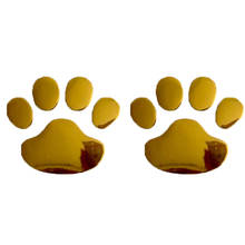 Крутой дизайн наклейка на автомобиль в виде лапы 3D животное собака кошка медведь отпечаток ноги 3 М наклейки на автомобиль пара Серебро Золото 2024 - купить недорого