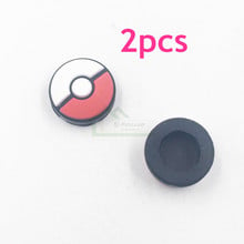 Tampa de silicone para joystick analógico nintendo switch, substituição de silicone 3d para controle pokeball plus, 2 peças 2024 - compre barato