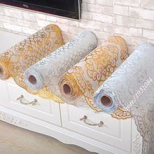 PVC Gold Tablecloth Oilproof Tablecloth Bronzing Printed Hollow Table Cover Mat TV Cabinet Home Decor Nappe Toalha De Mesa 2024 - buy cheap