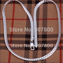 N130 factory price Top quality silver snake chain necklace 5MMX20inches Fashion Men's Jewelry 2024 - buy cheap