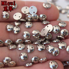 Micui 100 шт. 6 мм круглые акриловые Стразы для шитья кристаллы Камни для шитья с плоской спинкой аппликации для ремесла одежды MC734 2024 - купить недорого