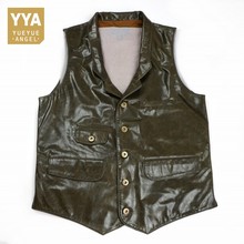 Luxury Genuine Cow Leather Vest Men Motorcycle Slim Fit Real Leather Waistcoats Jackets Man High Quality Sleeveless Overcoats 2024 - buy cheap