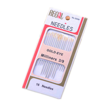 Looen Brand Home DIY Stainless Steel Hand Sewing Needles 16PCS/Set Tail Gold Plated Stainless Paper Box Package 2024 - buy cheap