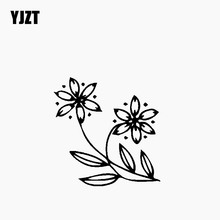 Yjzt criatividade de flor vazada adesivo de carro decoração decalque de vinil preto/prata embutido 14.7cm * 15.1cm 2024 - compre barato