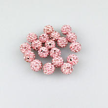 Contas de argila de cristal rosa 10mm 100 argila colar pulseira diy contas de bola de discoteca contas para fazer jóias contas artesanais fofas 2024 - compre barato