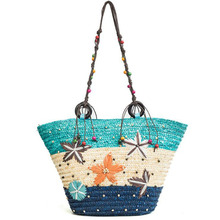 Summer Bali Hand-woven New Bohemian hand embroidered starfish straw with beaded bag woven big bag 2024 - buy cheap