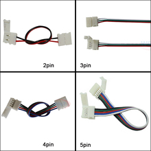 Cable conector doble para tira de luces LED RGB RGBW, 5-100 uds, 2 pines, 3 pines, 4 pines, 5 pines, para 3528, 5050, WS2811, 5050 2024 - compra barato