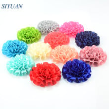 100pcs/lot 5.0cm Fabric Satin Ribbon Flowers For Hair Band Headbands Headwear Accessory Girl Dress Decor FH40 2024 - buy cheap