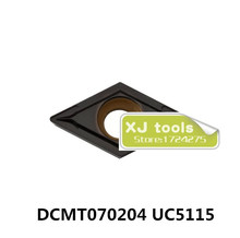 Free shipping 10pcs DCMT070204 UC5115 carbide inserts for SDJCR/SDFCR/SDQCR/SDNCN,Turning Blades, Tips for Cast Iron 2024 - buy cheap