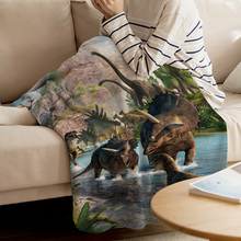 BIGHOUSES Throw Blanket Jurassic Dinosaur Throw Blanket Soft Warm Microfiber Blanket Flannel Blanket 2024 - buy cheap