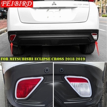 Auto Accessory For Mitsubishi Eclipse Cross 2018 2019 ABS Outside Rear Fog Lights Lamp Frame Cover Trim Bright Silver 2024 - buy cheap