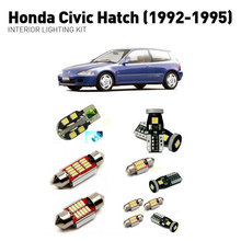 Светодиодные интерьерные огни для Honda civic hatch 1992-1995 4 шт. светодиодные лампы для автомобилей комплект освещения автомобильные лампы Canbus 2024 - купить недорого