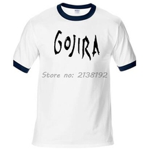 Gojira camiseta masculina de verão, camiseta casual masculina de algodão com manga curta, camiseta de marca shubuzhi 2024 - compre barato