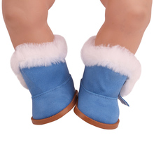 Zapatos de muñecas para bebé, botas de felpa de invierno de 3 colores, juguetes para bebé, americana, de 18 pulgadas, g207, 43 cm 2024 - compra barato
