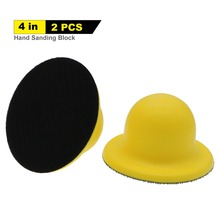 2pcs 4 Inch Foam Hand Sanding Block Hand Pad Abrasive Tools for Hook and Loop Disc 2024 - buy cheap