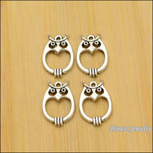 80 pcs Vintage Charms Owl connector Pendant Antique silver Fit Bracelets Necklace DIY Metal Jewelry Making 2024 - buy cheap