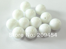 Wholesale !  20mm  105pcs/lot  Extra White Chunky Gumball Bubblegum Acrylic Solid Beads For Necklace Making 2024 - buy cheap