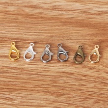 100pcs 10mm Lobster Clasps Hooks Bronze/Gold/Rhodium/Silver Components For Jewelry Making Necklace Bracelet DIY Jewelry Findings 2024 - buy cheap