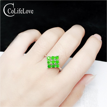 CoLife Jewelry 925 silver diopside ring natural chrome 9 pieces natural chrome diopside free jewelry box birthday gift for girl 2024 - buy cheap