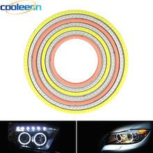 Lámpara de circulación diurna para faro de coche, luz LED COB de ojo de Ángel, 60-120mm, rojo, azul, blanco, naranja, verde, rosa, luces decorativas DRL 2024 - compra barato