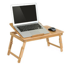 Классический Бамбуковый стол для ноутбука Actionclub, простой компьютерный стол с вентилятором для кровати, дивана, складной регулируемый стол для ноутбука на кровати 2024 - купить недорого