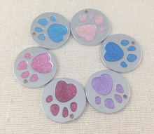 200 pcs/Lot Pet ID Tag  Dog Cat Tags Glow Name Pendant 25MM Diameter Footprint Dog Identity 2024 - buy cheap