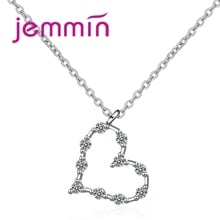 Big Promotion Simple Heart Design Pendant 925 Sterling Silver Necklace For Cute Woman Girls Favorite Valentines Day Gift 2024 - buy cheap