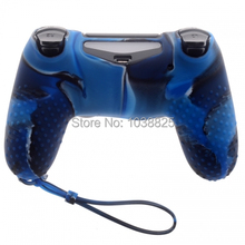 Capa de silicone pele com alça de pulso de borracha antiderrapante aperto capa para playstation 4 ps4 pro controlador fino 2024 - compre barato