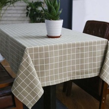 mylb Linen Table Cloth Country Style Plaid Print Multifunctional Rectangle Table Cover Tablecloth Home Kitchen Decoration 2024 - buy cheap