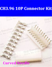 High quality 50pcs CH3.96 3.96mm male and female Connector socket plug +curved needle seat +terminals pins CH3.96-10PIN 10-Pin 2024 - buy cheap
