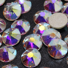 6A 8 big + 8 small Facets Nail Rhinestone Crystal Clear /Crystal AB Flatback Non Hotfix Rhinestones DIY Garment Nail Art 2024 - buy cheap