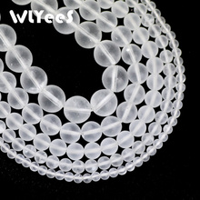 WLYeeS Matte White Natural Stone beads crystal Round Loose beads 4/6/8/10/12MM supply women Jewelry bracelet Necklace making DIY 2024 - buy cheap