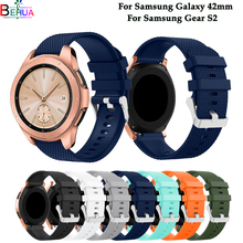 Спортивный ремешок для часов Samsung Gear S2, силиконовый ремешок для часов Galaxy 42 мм, сменный ремешок, качественные аксессуары для часов 2024 - купить недорого