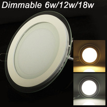 Panel de luz LED regulable, luz redonda con Panel de cristal, 6W, 9W, 12W, 18W, luces LED AC85-265V, SMD 5630 2024 - compra barato