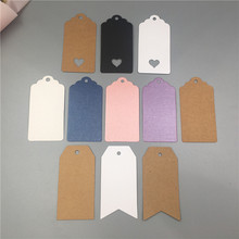 50Pcs/Lot 8*4cm Handmade DIY Kraft Hollow Love Tags Hang Tags New Festival Party Blank price Hang Tag Gift Wrapping Tags 2024 - buy cheap