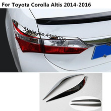 Car styling back tail rear eyebrow trim light lamp frame stick ABS Chrome cover 4pcs For toyota Corolla Altis 2014 2015 2016 2024 - buy cheap