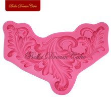 Molde de silicone de folhas e flores, molde para fondant em 3d, ferramentas de decoração de bolo, sabão, chocolate, pasta de goma 2024 - compre barato