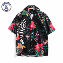 Hawaiian Beach Shirts Summer Mens Shirt Short Sleeve Plant printed camisa masculina Loose Vacation chemise homme 2024 - buy cheap