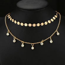 Женское Ожерелье-чокер MINHIN, Свадебное колье золотого цвета с кристаллами 2024 - купить недорого