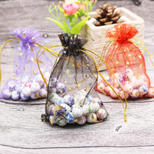 Hotsale 100pcs/lot Moon Star Organza Bags 7x9 9x12cm Small Christmas Drawstring Gift Bag Charms Jewelry Packaging Bags & Pouches 2024 - buy cheap