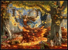 Needlework for embroidery DIY French DMC High Quality - Counted Cross Stitch Kits 14 ct Oil painting - Fall Fairy 2024 - buy cheap