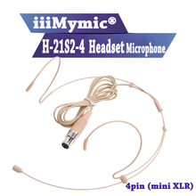 iiiMymic H-21S2-4 Condenser Headworn Headset Microphone For Shure Wireless Body-Pack Transmitter mini 4pin XLR TA4F Connector 2024 - buy cheap